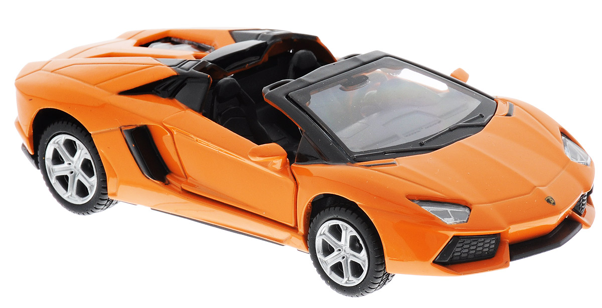 ТехноПарк Модель автомобиля Lamborghini Aventador LP 700-4 цвет оранжевый67320_оранжевый ТехноПарк Модель автомобиля Lamborghini Aventador LP 700-4 цвет оранжевый67320_оранжевыйМодель автомобиля ТехноПарк Lamborghini Aventador LP 700-4, выполненная из металла, пластика и резины, станет любимой игрушкой вашего малыша. Игрушка представляет собой модель автомобиля Lamborghini Aventador LP 700-4 в масштабе 1:43. Дверцы модели открываются, а прорезиненные колеса обеспечивают надежное сцепление с любой поверхностью пола. Модель оснащена инерционным ходом: достаточно немного отвести ее назад, а затем отпустить - машинка быстро поедет вперед. Ваш ребенок будет часами играть с этой машинкой, придумывая различные истории. Порадуйте его таким замечательным подарком!