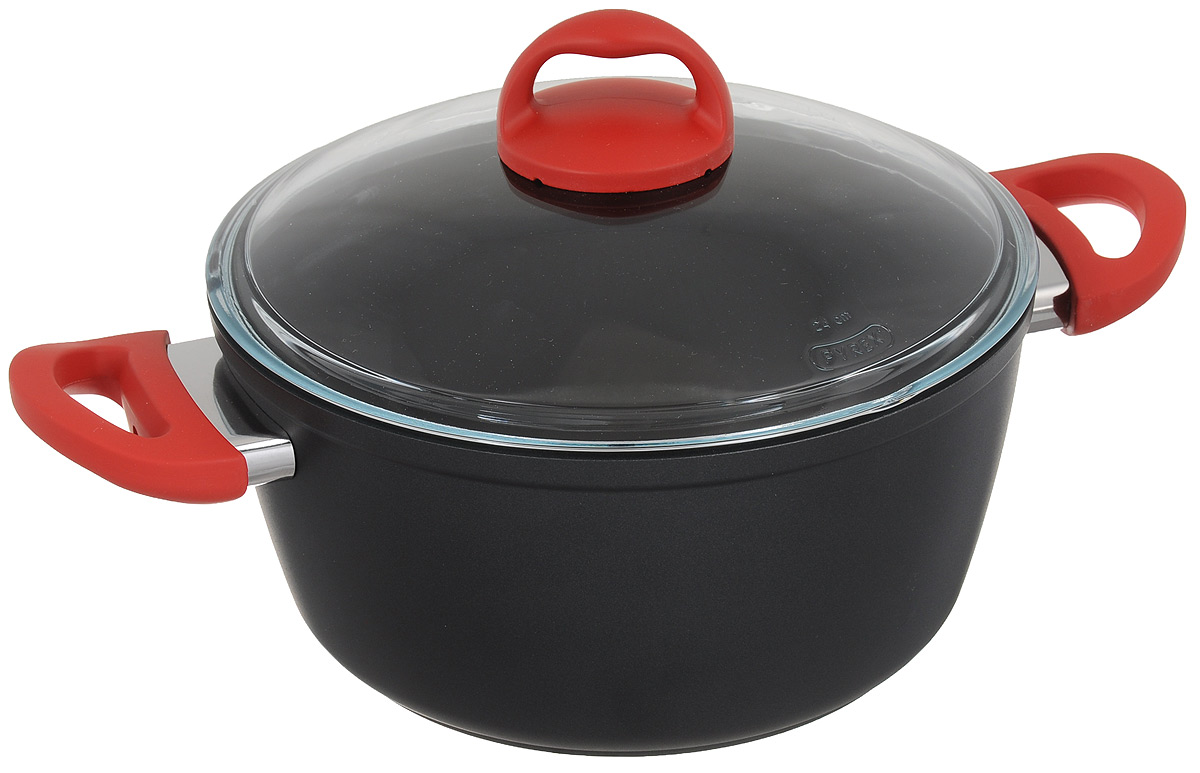 Кастрюля Pyrex Granate с крышкой, с антипригарным покрытием, 4,3 лGR24AC5 Кастрюля Pyrex Granate с крышкой, с антипригарным покрытием, 4,3 лGR24AC5Кастрюля Pyrex Granate изготовлена из высококачественного алюминия с антипригарным покрытием. Она отлично проводит тепло и не впитывает в себя вредных для человека химических соединений. Кастрюля оснащена крышкой, изготовленной из стекла, и двумя удобными ручками. Прозрачность позволяет наблюдать за процессом приготовления. Это идеальный подарок для современных хозяек, которые следят за своим здоровьем и здоровьем своей семьи. Эргономичный дизайн и функциональность позволят вам наслаждаться процессом приготовления любимых, полезных для здоровья блюд. Кастрюля подходит для всех типов плит, включая индукционные. Можно мыть в посудомоечной машине. Высота стенки: 12 см. Диаметр кастрюли: 24 см. Ширина кастрюли (с учетом ручек): 37,5 см.