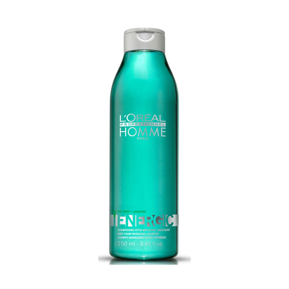 LOreal Professionnel Homme - Шампунь Энерджик тонизирующий 250 млE0253407 LOreal Professionnel Homme - Шампунь Энерджик тонизирующий 250 млE0253407Шампунь Энерджик отлично подойдет современному мужчине, ведущему активный образ жизни. Входящие в его состав экстракты женьшеня и ледяной мяты оказывают бодрящее действие, наполняя волосы энергией и охлаждая кожу головы. Волосы становятся сильнее, а ощущение свежести сохраняется на протяжении всего дня. Шампунь хорошо пенится и обладает приятной структурой.