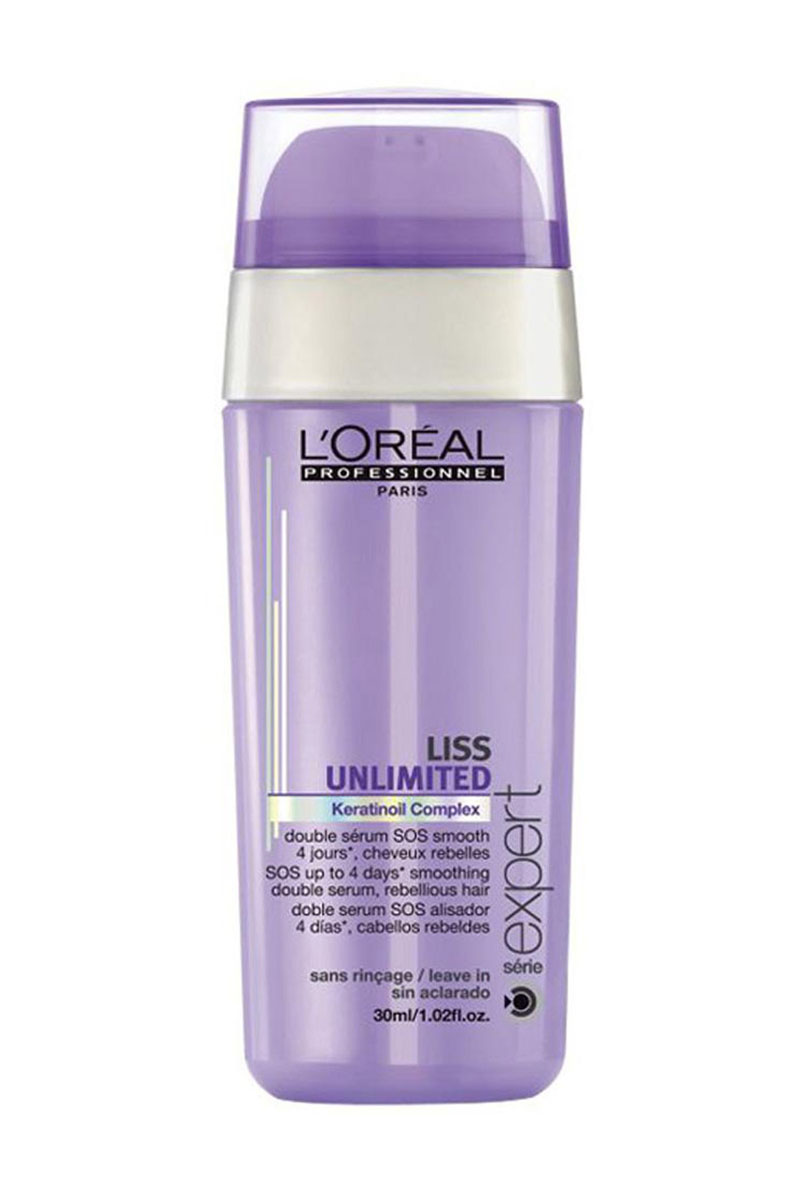 LOreal Professionnel Liss Unlimited – SOS-сыворотка двойного действия 30 млE0536081 LOreal Professionnel Liss Unlimited – SOS-сыворотка двойного действия 30 млE0536081LOreal Professionnel Liss Unlimited SOS Smoothing Double Serum SOS-сывороткадвойногодействия средство серии Лисс Анлимитед от Лореаль Профешнл, специально разработанное для ухода за сухими непослушными волосами. Дарит бережную эффективную защиту волосам до 4-х дней, не допуская из завивания, особенно во влажную погоду. Результат достигается благодаря сбалансированному составу сыворотки, включающему в себя питательные вещества, эфирные масла энотеры, кукуи, и кератин, благодаря которым волосы становятся гладкими, эластичными и упругими. Уже после первого применения, волосы выпрямляются, визуально выглядят тяжелыми, ниспадающими красивыми ровными прядями, при этом они остаются легкими, мягкими и шелковистыми. Сыворотка тонизирует корни волос, глубоко питает и увлажняет волосы, придавая им жизненные силы, сияющий естественный блеск и природную красоту. Сыворотка SOS Smoothing Double Serum Liss Unlimited нежно заботиться о каждом волоске, мягко обволакивая их питательной невидимой...