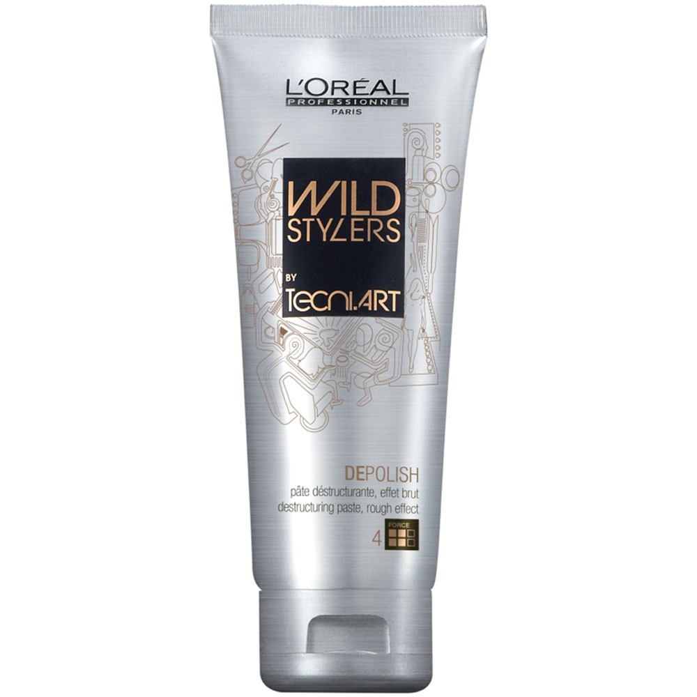 LOreal Professionnel Реконструирующая паста (фикс. 4) Tecni.art Wild Stylers Depolish - 100 млE0618473 LOreal Professionnel Реконструирующая паста (фикс. 4) Tecni.art Wild Stylers Depolish - 100 млE0618473Профессиональное средство для длительного контроля за укладкой. Создает идеальный объем. Без утяжеления волос и без жесткости. Добавляет эффект матовости. Убирает статику волос, что позволяет укротить и избавить их от пушистости. Не сушит локоны и не склеивает их. Позволяет создать идеальный эффект небрежной укладки. Легко может менять форму прически в течение дня без дополнительного нанесения продукта.