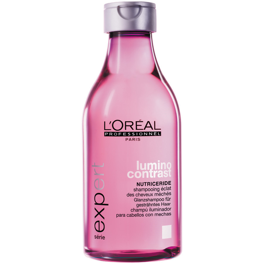 LOreal Professionnel Шампунь-сияние Expert Lumino Contrast - 250 млE3001807 LOreal Professionnel Шампунь-сияние Expert Lumino Contrast - 250 млE3001807Шампунь Lumino Contrast обладает целенаправленным действием на мелированные пряди, он делает их упругими, гладкими, облегчает процесс укладки и расчёсывание волос. За счёт витамина Е, входящего в состав, а также микроэмульсионной текстуры обволакивающих масел волосы станут красивыми и блестящими, они наполнятся жизненной энергией. UV-фильтр защитит волосы от воздействия солнечных лучей, от высушивания и выгорания прядей. В результате ваши волосы будут всегда гладкими и красивыми, а мелированные пряди надолго останутся яркими.