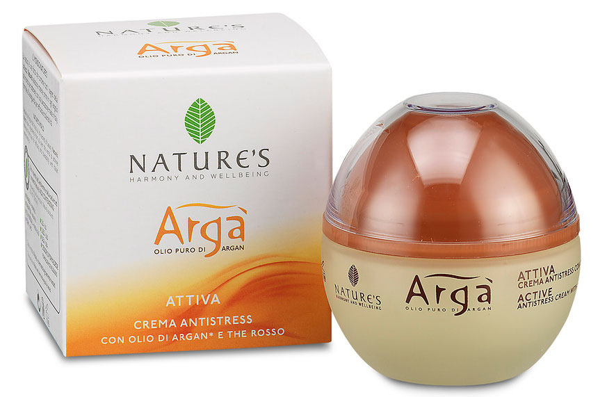 Крем для лица Natures Arga, антистресс, 50 мл60150203 Крем для лица Natures Arga, антистресс, 50 мл60150203Антистрессовый крем для лица Natures Arga идеален для молодой кожи, подвергаемой стрессам. Уникальная формула, эффективно действующая днем и ночью, нейтрализует действие свободных радикалов, сохраняет кожу увлажненной, мягкой и эластичной, помогает значительно ослабить окислительный процесс и преждевременное старение кожи. Мгновенное ощущение комфорта, свежести и сияния. Способ применения: наносить утром и вечером нежными массажными движениями на предварительно очищенную кожу лица, шеи и области декольте. Придает немедленное ощущение комфорта.