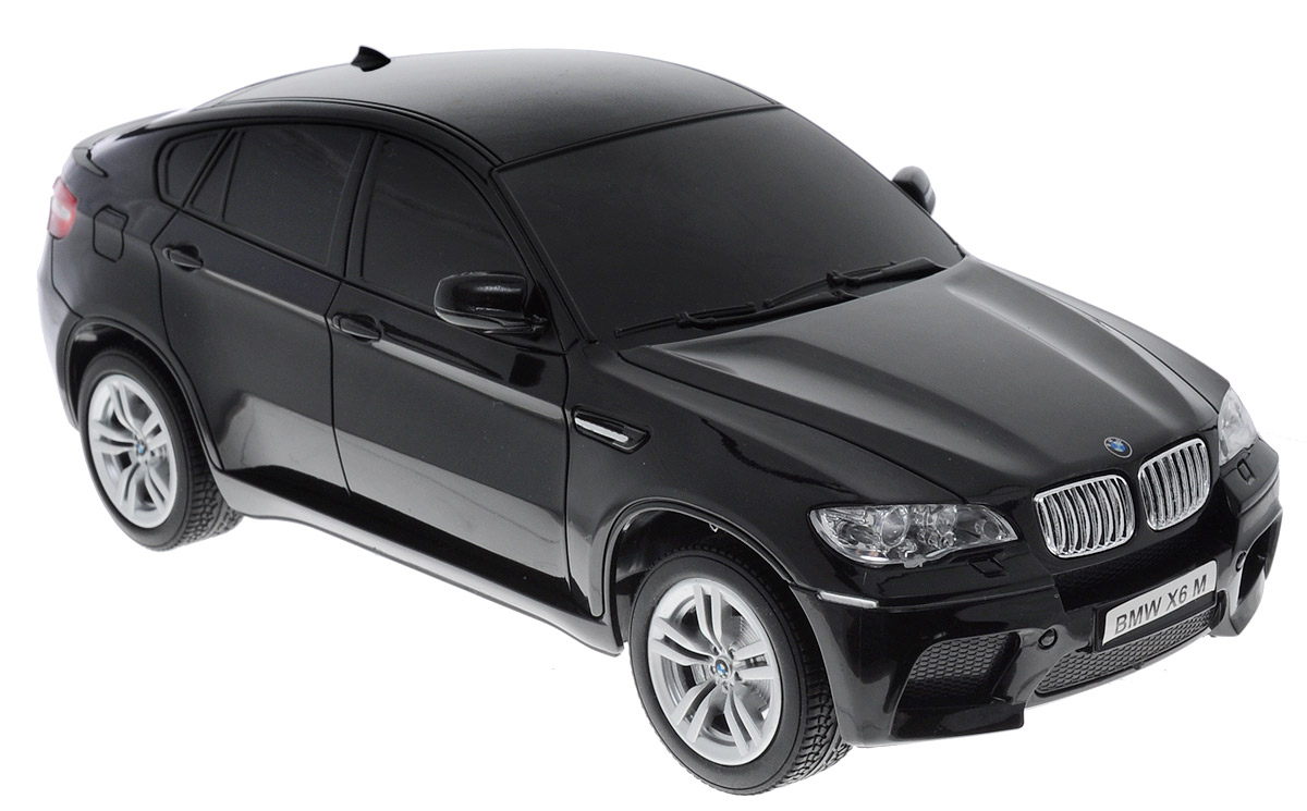 TopGear Радиоуправляемая модель BMW X6 цвет черный масштаб 1:24Т56674_черный TopGear Радиоуправляемая модель BMW X6 цвет черный масштаб 1:24Т56674_черныйВсе мальчишки любят мощные крутые тачки! Особенно если это дорогие машины известной марки, которые, проезжая по улице, обращают на себя восторженные взгляды пешеходов. Радиоуправляемая модель TopGear BMW X6 - это детальная копия существующего автомобиля в масштабе 1:24. Машинка изготовлена из прочного легкого пластика, колеса прорезинены. При движении фары машины светятся. При помощи пульта управления автомобиль может перемещаться вперед, дает задний ход, поворачивает влево и вправо, останавливается. Встроенные амортизаторы обеспечивают комфортное движение. В комплект входят машинка, пульт управления, зарядное устройство (время зарядки составляет 4-5 часов), аккумулятор. Автомобиль отличается потрясающей маневренностью и динамикой. Ваш ребенок часами будет играть с моделью, устраивая захватывающие гонки. Машина работает от аккумулятора (входит в комплект). Для работы пульта управления необходимы 2 батарейки типа АА (не входят в комплект).