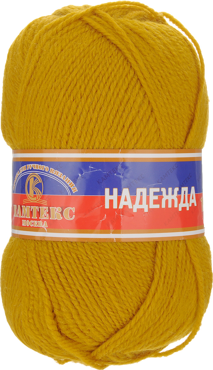 Пряжа для вязания Камтекс Надежда, цвет: горчица (033), 220 м, 100 г, 10 шт485309_033 Пряжа для вязания Камтекс Надежда, цвет: горчица (033), 220 м, 100 г, 10 шт485309_033Камтекс Надежда - это доступный вариант классической пряжи в сочетании шерсти и акрила. Нить легка и одинаково удобна для работы, как спицами, так и крючком. Изделия из данной пряжи довольно прочные, не подвержены деформации за счет достаточного количества акрила в составе, а благодаря шерсти вещи теплые, комфортные, дышащие. Добротная, качественная, средней толщины нить подойдет для вязания чулочно-носочных изделий, головных уборов, демисезонных и зимних аксессуаров. Рекомендуемые для вязания спицы и крючки 3- 5 мм. Состав: 30% шерсть, 70% акрил.