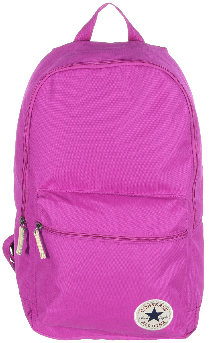 Рюкзак городской Converse Core Poly Backpack, цвет: фуксия. 13650C63713650C637 Рюкзак городской Converse Core Poly Backpack, цвет: фуксия. 13650C63713650C637Практичный городской рюкзак Converse Core Poly Backpack выполнен из прочного полиэстера и оформлен нашивкой с символикой бренда. Рюкзак содержит одно вместительное отделение, закрывающееся на застежку-молнию. Внутри изделия расположен мягкий накладной карман на резинке с липучкой, предназначенный для переноски планшета или небольшого ноутбука. Лицевая сторона рюкзака дополнена объемным накладным карманом на застежке-молнии. Рюкзак оснащен петлей для подвешивания и двумя практичными лямками регулируемой длины. Стильный рюкзак станет незаменимым аксессуаром, который вместит в себя все необходимое.