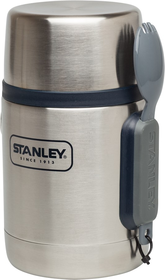 Термос STANLEY Adventure, цвет: стальной, 0,53 л10-01287-023 Термос STANLEY Adventure, цвет: стальной, 0,53 л10-01287-023Термос. Объем - 0,53 л. Удержание тепла - 6 часов, холода - 6 часов. Вакуумная изоляция. Корпус и внутренняя колба - из нержавеющей стали. Наружное покрытие - нержавеющая сталь. Цвет - стальной с синей отделкой. Крышка - термостакан объемом 354 мл. Слив - через поворотную пробку. В комплекте ложка и вилка. Термос герметичен. Гарантия - пожизненная.