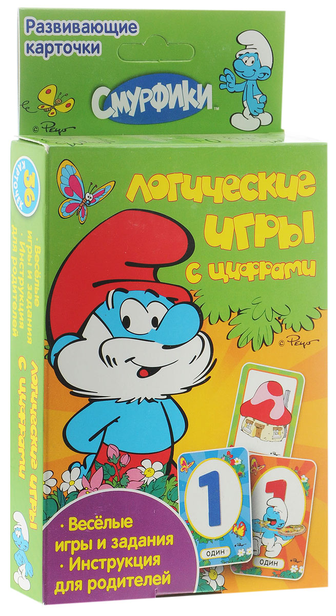 The Smurfs Обучающие карточки Логические игры с цифрами18945 The Smurfs Обучающие карточки Логические игры с цифрами18945Игровой набор для детей Логические игры с цифрами - это 36 ярких карточек с весёлыми играми и обучающими заданиями. Вместе с героями любимых мультфильмов ваш ребёнок будет развивать логическое мышление, тренировать внимание, учиться находить сходства и различия. Обучение в форме увлекательной игры наилучшим образом подходит детям старше трех лет. В набор входит 36 ярких карточек с играми, заданиями и руководством для родителей.
