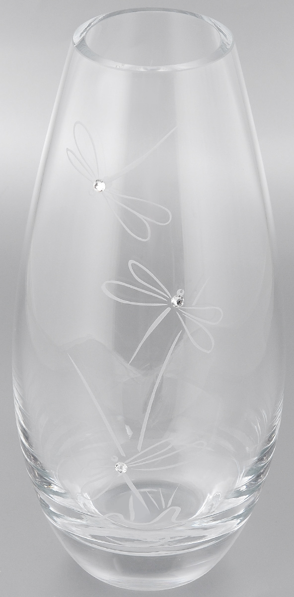 Ваза Deco Glass Стрекозки, высота 32 смD04021/0320/X2550AL Ваза Deco Glass Стрекозки, высота 32 смD04021/0320/X2550ALВаза Deco Glass Стрекозки, выполненная из прозрачного стекла, оформлена гравировкой в виде стрекоз и декорирована изящными кристаллами. Вазу можно использовать как декоративный элемент, поставить в нее букет прекрасных цветов или декоративных веточек. Изящная ваза Deco Glass Стрекозки станет великолепным подарком на любой праздник.