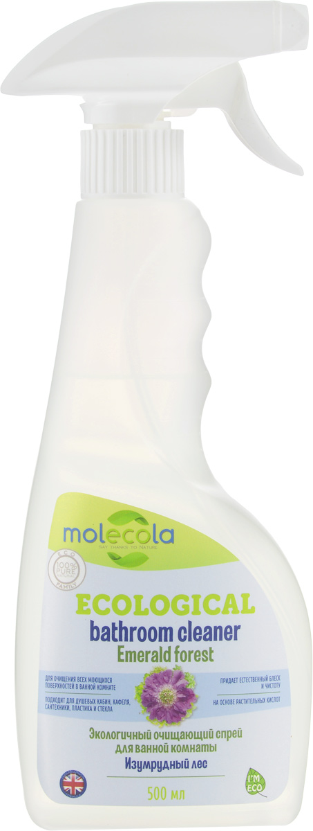 Очищающий спрей Molecola Emerald Forest, для ванной комнаты, экологичный, 500 мл9035 Очищающий спрей Molecola Emerald Forest, для ванной комнаты, экологичный, 500 мл9035Очищающий спрей Molecola Emerald Forest для ванной комнаты с приятным природным ароматом дезинфицирует и удаляет пятна со всех моющихся поверхностей в ванной комнате и туалете. Подходит для мытья душевых кабин. Подходит для мытья детских ванночек, горшков и других гигиенических принадлежностей. Удаляет известковый налет, остатки мыла, пятна ржавчины, жирные разводы, пятна органического происхождения, придает блеск и глянец, обладает антибактериальными свойствами. При регулярном применении предотвращает появление плесени. Спрей рекомендуется людям имеющим аллергическую реакцию на средства бытовой химии. Состав: Вода, глицерин, Уважаемые клиенты! Обращаем ваше внимание на возможные изменения в дизайне упаковки. Качественные характеристики товара остаются неизменными. Поставка осуществляется в зависимости от наличия на складе.