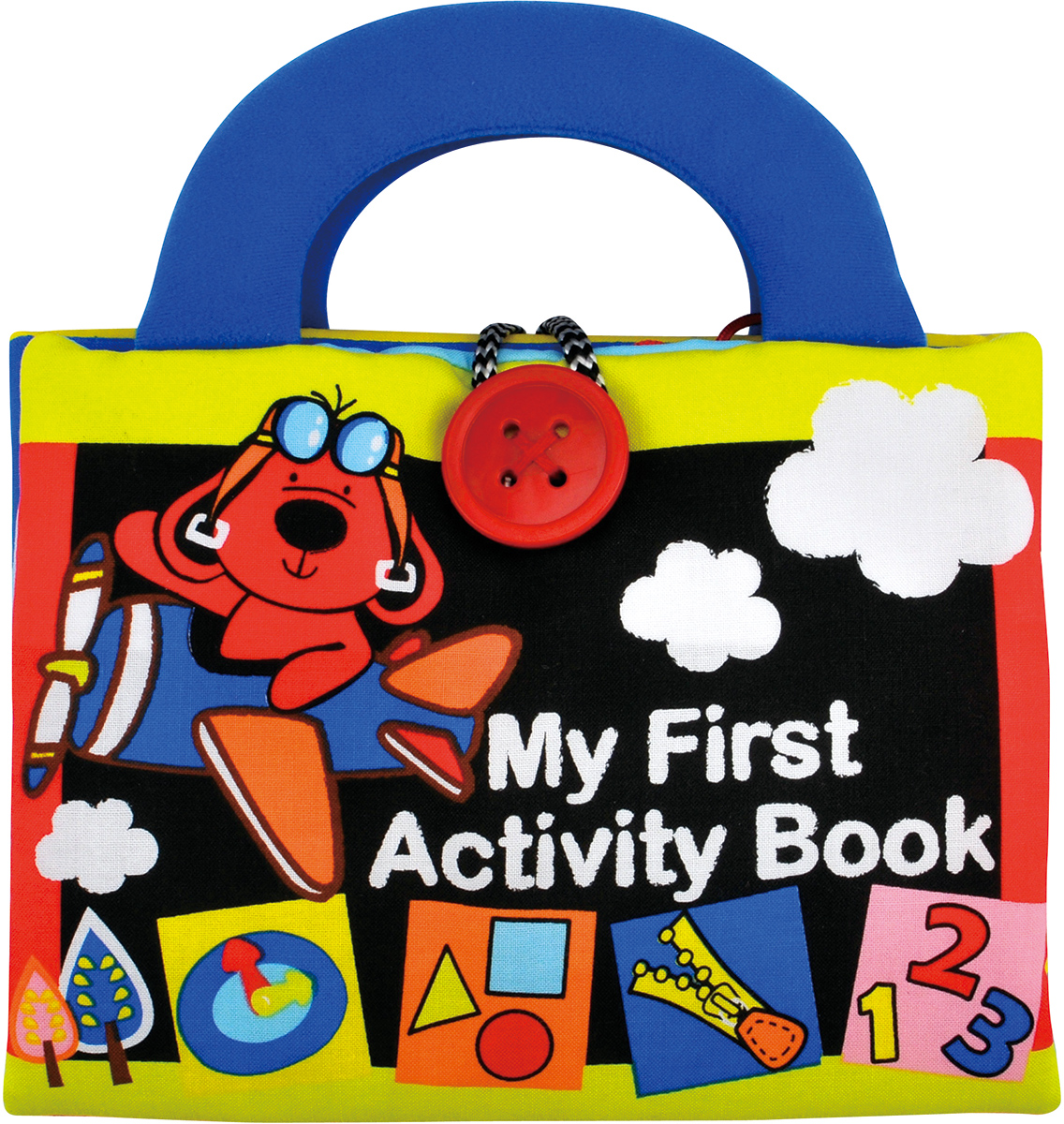 Ks Kids Книжка-игрушка My First Activity BookKA666 Ks Kids Книжка-игрушка My First Activity BookKA666Книжка-игрушка Ks Kids My First Activity Book - легкий и веселый способ обучить вашего ребенка простым и важным вещам. 10 ярких страниц со всевозможными петельками, липучками, пуговками, шнурками и молниями научат малыша не только завязывать и развязывать, открывать и закрывать разные типы застежек, но и считать, различать времена года, формы и цвета! Фактура книжки - мягкая, плотная и приятная на ощупь ткань. Книга имеет две удобные ручки-держателя и застегивается на большую пуговицу. Ваш малыш сам будет просить вас почитать ему такую книжку много раз! Игрушка My First Activity Book хорошо развивает моторику, воображение и помогает расширить словарный запас. Особенно подходит для детей в возрасте от 1 года до 3 лет. Продукция сертифицирована, экологически безопасна для ребенка, использованные красители нетоксичны и гипоаллергенны.