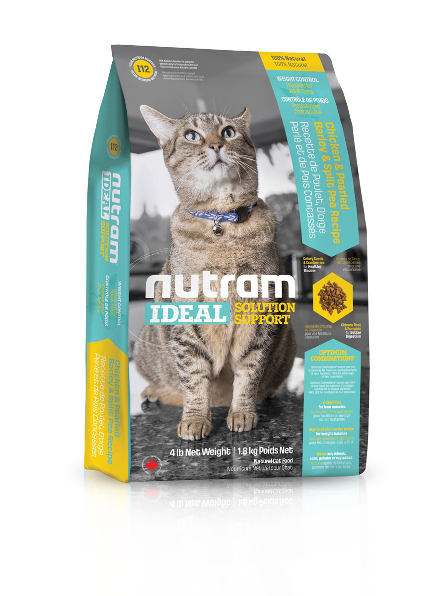 Сухой корм для кошек контроль веса 6.8KG I12 Nutram Ideal Solution Support Weight Control Cat Food -83089 Сухой корм для кошек контроль веса 6.8KG I12 Nutram Ideal Solution Support Weight Control Cat Food -83089Целостный (holistic), полезный, богатый питательными веществами сухой корм для кошек, который улучшает самочувствие и здоровье питомцев по принципу «изнутри наружу». Подход Nutram к целостному питанию начинается с улучшения пищеварения с помощью специальной комбинации тыквы и корня цикория. Корень цикория способствует увеличению природных кишечных бактерий. Богатая клетчаткой тыква помогает движению пищи по пищеварительному тракту, продлевая ощущение сытости, что имеет решающее значение при регулировании веса. Оптимальное Сочетание™ клюквы, естественного подкислителя, и семян сельдерея, эффективного мочегонного, регулирует баланс жидкости в организме. Благодаря этому поддерживается оптимальный уровень рН, что способствует здоровью мочеполовой системы. • Содержит мясо курицы, перловую крупу и лущёный горох • L-карнитин – для поддержки оптимальной мышечной массы • Высокое содержание белка – для регулирования веса • Не содержит пшеницу, кукурузу, картофель или сою в любом виде ...