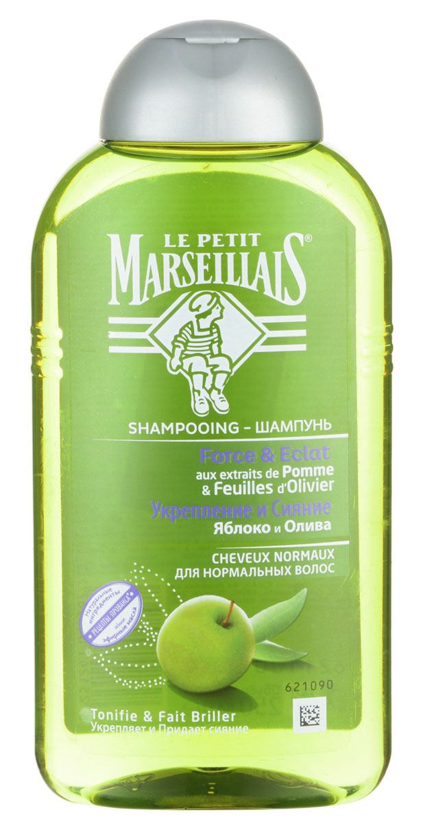 Le Petit Marseillais Шампунь Яблоко и олива, для нормальных волос, 250 мл03034105 Le Petit Marseillais Шампунь Яблоко и олива, для нормальных волос, 250 мл03034105Шампунь Le Petit Marseillais Яблоко и олива укрепляет волосы. Яблоко - богато витаминами и широко известно своими полезными свойствами, а листья оливы отличают свежие и легкие нотки. Характеристики: Объем: 250 мл. Артикул: 03034105. Производитель: Греция. Товар сертифицирован.