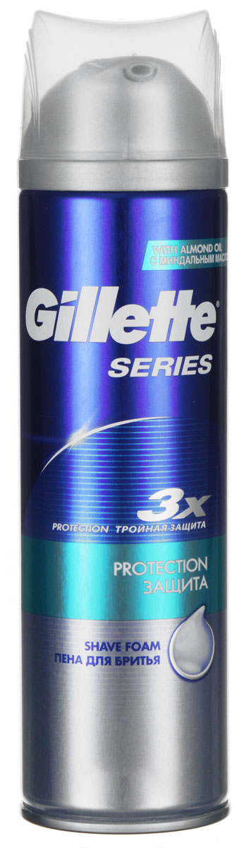 Пена для бритья Gillette Series, защита, 250 млGLS-81242357 Пена для бритья Gillette Series, защита, 250 млGLS-81242357Пена для бритья Gillette Series с миндальным маслом, с формулой Triple Protection с тремя смазывающими компонентами помогает защищать кожу от порезов, покраснений и ощущения стянутости. Характеристики: Объем: 250 мл. Производитель: Великобритания. Артикул: 98770056. Товар сертифицирован.