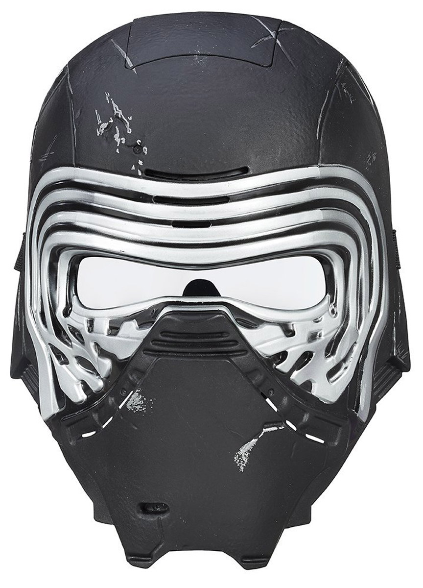Star Wars Интерактивная игрушка Маска Кайло РенаB8032EU4 Star Wars Интерактивная игрушка Маска Кайло РенаB8032EU4Интерактивная игрушка Star Wars Маска Кайло Рена выполнена из высококачественного пластика. Внешний вид маски в точности копирует внешний вид главного Злодея эпопеи. С помощью встроенного звукового модуля игрушка может изменять голос говорящего. Маску можно регулировать при помощи эластичных ремешков сзади, и у нее удобная резиновая накладка на нос. Она подойдет детям и взрослым. Динамик установлен в верхней части маски, он находится непосредственно на переносице. С такой игрушкой ваш ребенок сможет погрузиться в мир легендарной саги! Рекомендуется докупить 3 батарейки напряжением 1,5V типа АА (товар комплектуется демонстрационными).