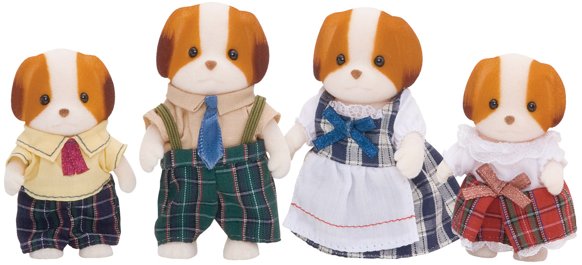Sylvanian Families Набор фигурок Семья Собачек3139K Sylvanian Families Набор фигурок Семья Собачек3139KИгровой набор Семья Собачек состоит из четырех фигурок веселых собачек: мамы, папы, дочки и сына. Такая семья непременно понравится вашему малышу, и он сможет придумывать для них свои истории. Компания была основана в 1985 году, в Японии. Sylvanian Families очень популярен в Европе и Азии, и, за долгие годы существования, компания смогла добиться больших успехов. 3 года подряд в Англии бренд Sylvanian Families был признан Игрушкой Года. Сегодня у героев Sylvanian Families есть собственное шоу, полнометражный мультфильм и сеть ресторанов, работающая по всей Японии. Sylvanian Families - это целый мир маленьких жителей, объединенных общей легендой. Жители страны Sylvanian Families - это кролики, белки, медведи, лисы и многие другие. У каждого из них есть дом, в котором есть все необходимое для счастливой жизни. В городе, где живут герои, есть школа, больница, рынок, пекарня, детский сад и множество других полезных объектов. Жители этой страны...