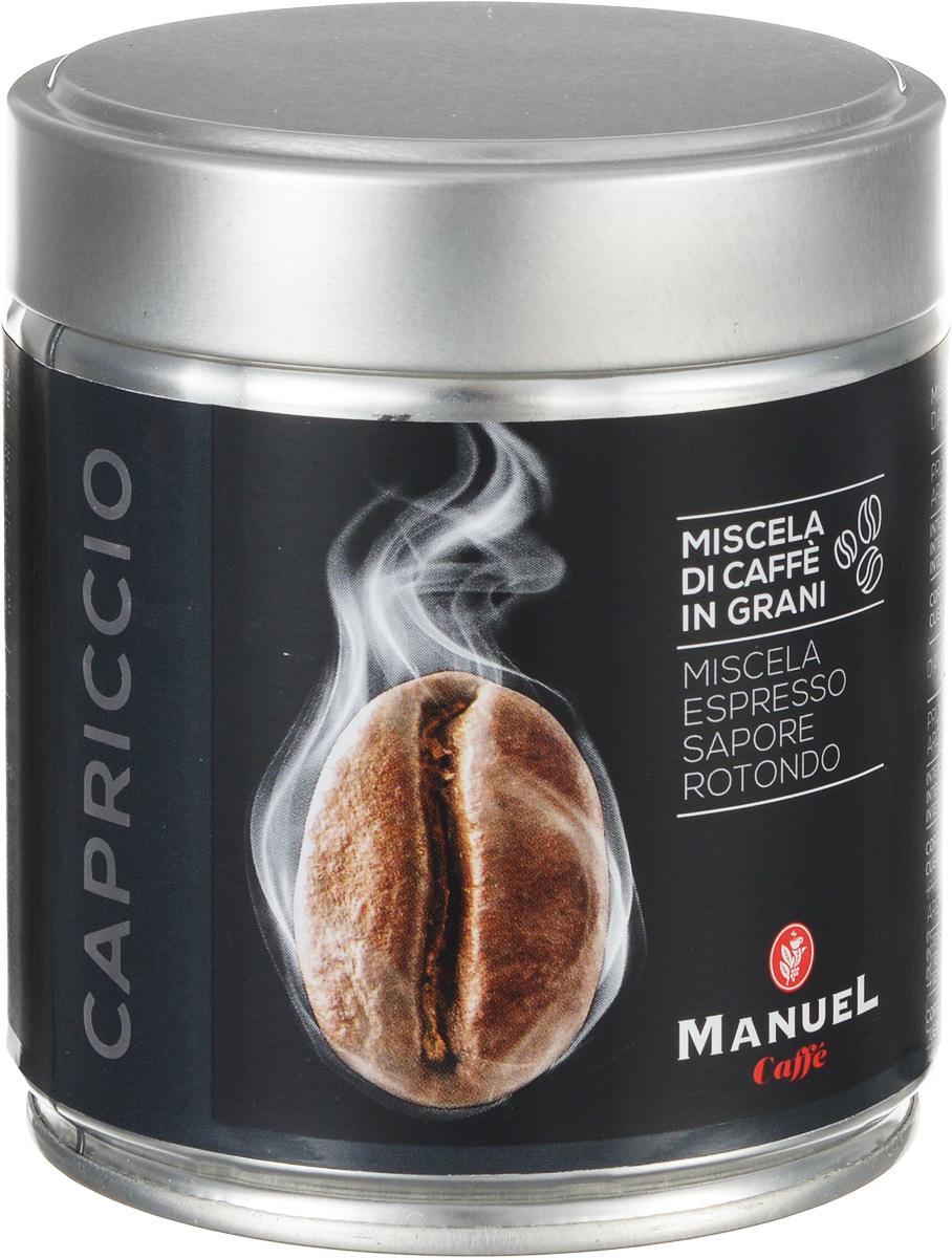Manuel Capriccio кофе в зернах, 125 г (ж/б)8006536201234 Manuel Capriccio кофе в зернах, 125 г (ж/б)8006536201234Manuel Capriccio - лучшая смесь для приготовления кофе на профессиональном оборудовании. Manuel Capriccio - бодрящий продукт, прошедший темную обжарку, в результате которой в его вкусе появились нюансы какао и пикантная горчинка. Этот кофе будет идеальной основой для создания эспрессо и капучино.