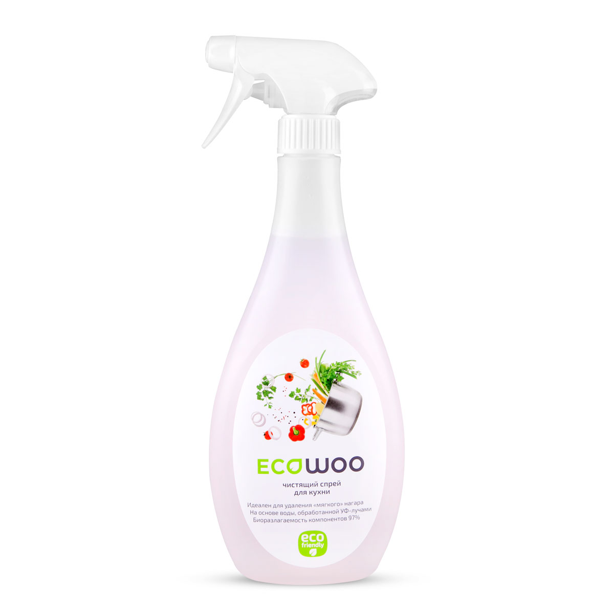 Спрей для чистки кухонных поверхностей EcoWoo, универсальное, 500 млЕ089139 Спрей для чистки кухонных поверхностей EcoWoo, универсальное, 500 млЕ089139Средство универсальное для кухни EcoWoo предназначено для систематической уборки любых кухонных поверхностей: раковин, столешниц, плит и другой кухонной техники. Прекрасно справляется с молодой ржавчиной и мягким нагаром. Размягчает структуру пригоревшей пищи, устраняет неприятные запахи. Подходит для людей с чувствительной кожей. Биоразлагаемость компонентов 97%. Состав: вода специально подготовленная, АПАВ менее 5%, НПАВ менее 5%, растворитель, функциональные добавки, консервант, ароматизатор, лимонен, линалоол, цитраль, гераниол, цитронелол. Товар сертифицирован.