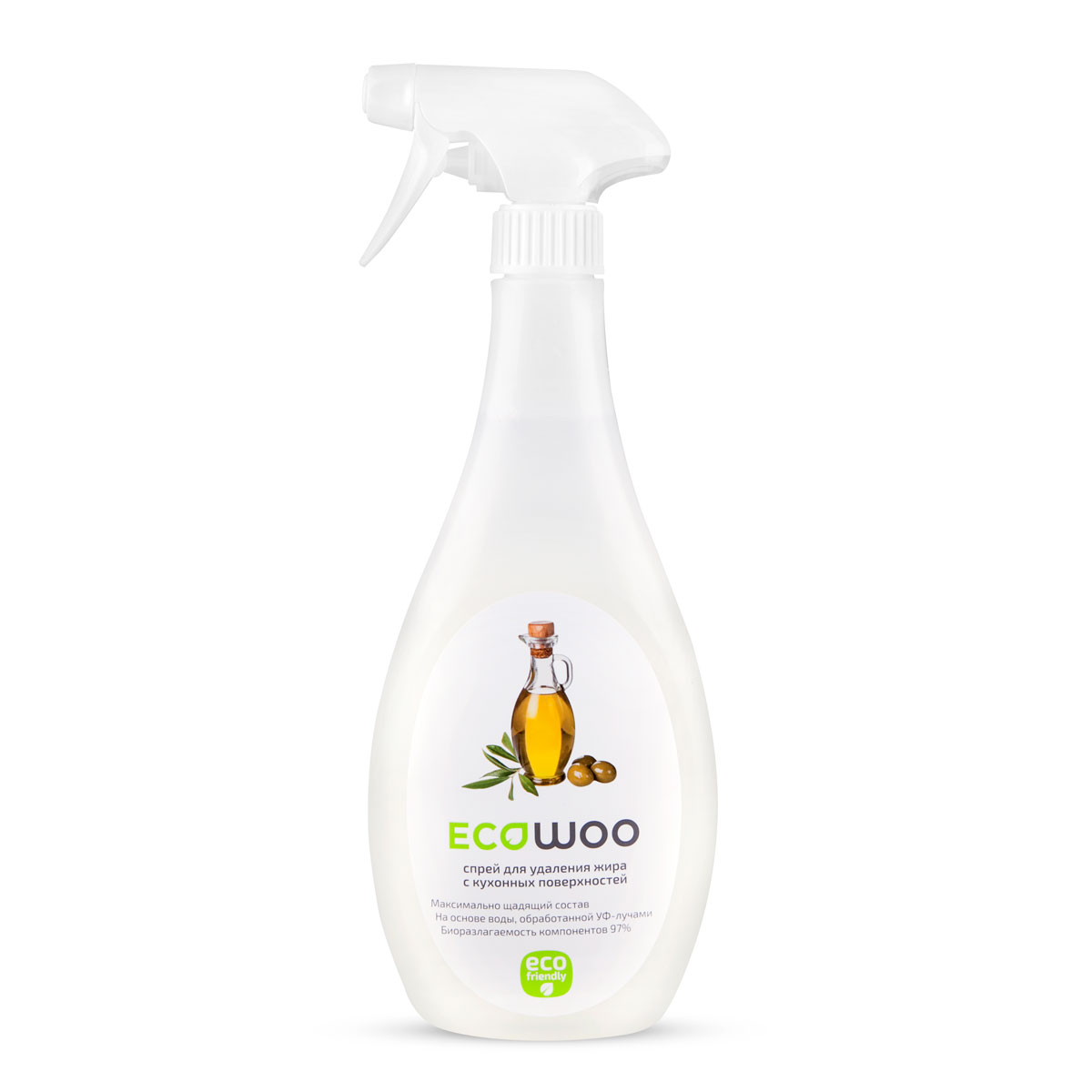 Спрей EcoWoo для удаления жира с кухонных поверхностей, 0,5 лЕ089146 Спрей EcoWoo для удаления жира с кухонных поверхностей, 0,5 лЕ089146Жироудалитель ECOWOO, 0,5 л. Мощное средство для борьбы с застарелым жиром и стойкими загрязнениями на кухне. Растворяет и удаляет пленку, образовавшуюся из застывшего жира и пыли. Оставляет после себя чистоту и блеск без разводов.