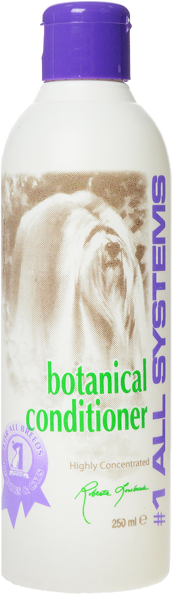 Кондиционер для собак и кошек 1 All Systems Botanical, на основе растительных экстрактов, 250 мл601 Кондиционер для собак и кошек 1 All Systems Botanical, на основе растительных экстрактов, 250 мл601Кондиционер для собак и кошек 1 All Systems Botanical, изготовленный из натуральных ингредиентов, предназначен для ухода за шерстью вашего любимого питомца. Экстракты моркови и виноградного семени мгновенно кондиционирует шерсть, придавая ей необходимую текстуру и блеск. Кондиционер бережно ухаживает за шерстью и предохраняет ее от статического эффекта на длительное время. Делает шерсть более гладкой и шелковистой. Значительно снижает спутывание, нормализует структуру каждого волоса, питая и обогащая при этом корни волос витаминами. Придает шерсти законченный вид, необходимый для выставки. Растительный кондиционер 1 All Systems Botanical особенно рекомендуется для ши-тцу, кокеров, ватных пуделей, афганов, йорков, бишонов. Рекомендации для кошек: Рекомендуется использовать для всех пород кошек при подготовке к выставкам. Объем: 250 мл. Состав: экстракт моркови, изододекан, изогексадекан, бегентримониум,...