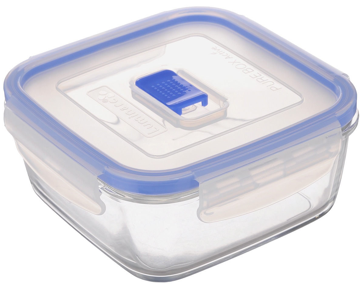 Контейнер Luminarc Pure Box Active, цвет: прозрачный, синий, 760 млJ5634 Контейнер Luminarc Pure Box Active, цвет: прозрачный, синий, 760 млJ5634Квадратный контейнер Luminarc Pure Box Active изготовлен из жаропрочного закаленного стекла и предназначен для хранения любых пищевых продуктов. Благодаря особым технологиям изготовления, изделие в течение времени не меняет цвет и не пропитывается запахами. Пластиковая крышка с силиконовой вставкой герметично защелкивается специальным механизмом. Контейнер Luminarc Pure Box Active удобен для ежедневного использования в быту. Можно мыть в посудомоечной машине и использовать в СВЧ. Размер контейнера (с учетом крышки): 14,7 см х 14,7 см х 7 см.