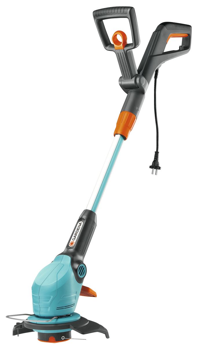 Триммер Gardena EasyCut09807-20.000.00 Триммер Gardena EasyCut09807-20.000.00Легкий триммер Gardena EasyCut чрезвычайно прост в эксплуатации и особенно удобен при обработке протяженных кромок газона и кошении травы в труднодоступных местах. Номинальная мощность электромотора 400 Вт, что обеспечивает высокую производительность. А с автоматической подачей лески, вы всегда будете уверены, что производительность вашего триммера на высоте. Легко регулируемая рукоятка удлиненной формы гарантирует комфорт рабочего положения и эргономичность. Телескопическая штанга настраивается под рост пользователя. Угол наклона штанги относительно режущего блока регулируется, что упрощает кошение в труднодоступных местах, например, под садовыми скамейками. Благодаря блокиратору выключателя предотвращается непреднамеренный запуск инструмента. При кошении вблизи клумб и цветников может быть установлено приспособление для защиты растений, предотвращающее повреждение цветов. Первичная сборка не требует применения инструментов. Диаметр...