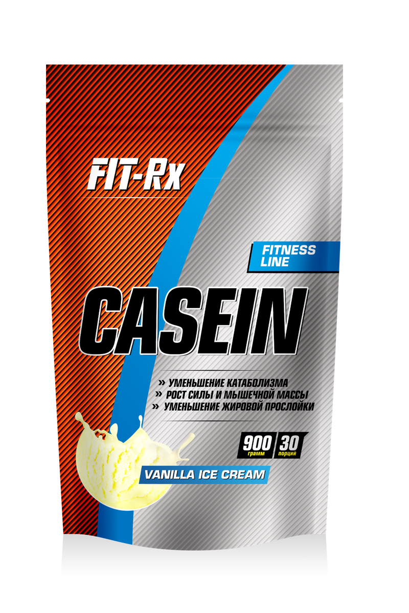 Протеин FIT-RX Casein, пломбир, 900 г00812 Протеин FIT-RX Casein, пломбир, 900 г00812FIT-RX Casein - это мицелярный казеиновый белок высочайшей фильтрации. Основными источниками белка казеина являются творог и сыр. Данный вид протеина отличается наиболее длительным периодом расщепления до аминокислот в кишечнике, благодаря чему последние на протяжении долгого времени - до 6-ти часов поступают в кровоток и оттуда попадают в нуждающиеся в них мышцы. Наравне с полноценным аминокислотным составом, именно длительность расщепления обуславливает преимущество казеина перед другими видами протеинов. В повседневной жизни мы не всегда можем гарантировать себе регулярное, дробное питание без значительных перерывов, а полноценный мышечных рост нуждается в непрерывном потоке строительного материала - аминокислот. Отличие мицелярного казеина от других его видов заключается в особой структуре. В мицелярном казеине белковые молекулы представлены в виде шариков, так называемых мицелл, что затрудняет взаимодействие с ними пищеварительных ферментов и еще более увеличивает время...