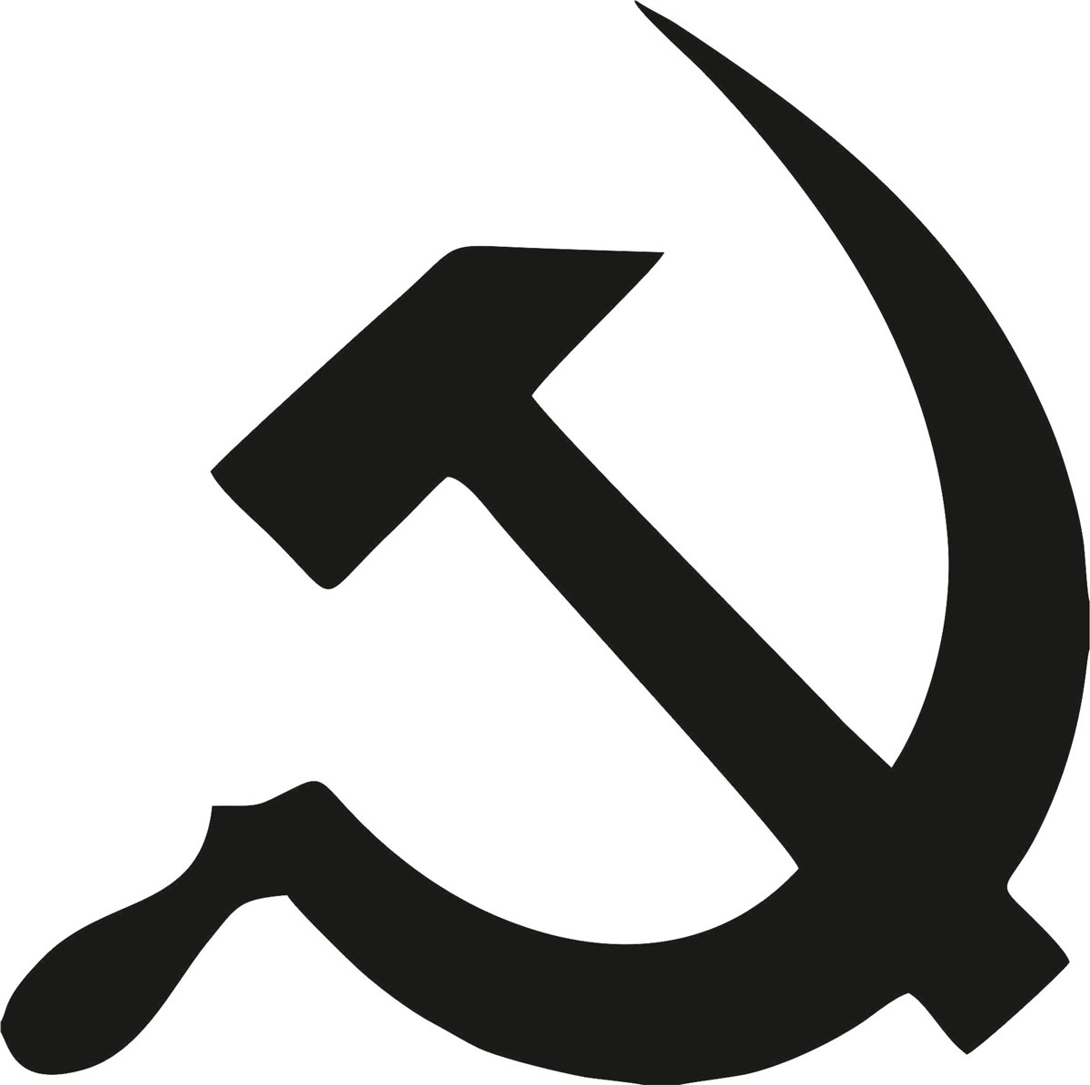 Серп и молот на прозрачном фоне
