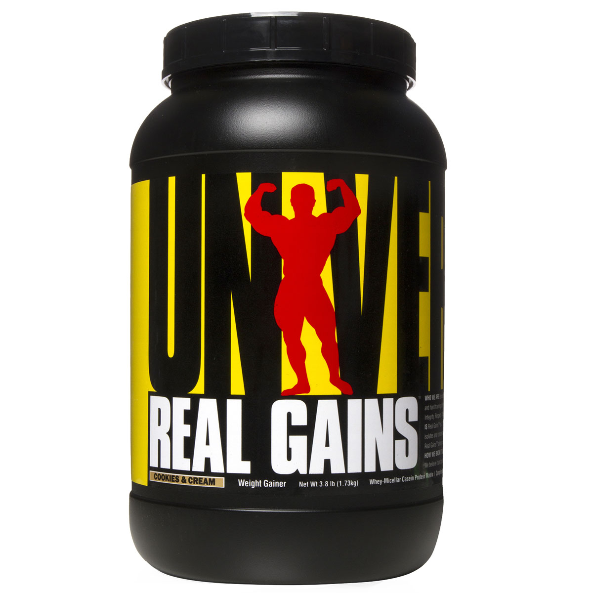 Гейнер UN Real Gains 3,81lb печеньеU1228 Гейнер UN Real Gains 3,81lb печеньеU1228Real Gains высококачественный углеводно-белковый концентрат для построения мышечной массы. Белковая смесь представлят собой запатентованную формулу от Universal Real Gains Protein Complex - смесь сывороточного и казеинового протеина. Ценность этого продукта также в низком содержании сахара и жиров, не несущих пользы организму. Рекомендации по применению: Принимайте одну порцию между приемами пищи и одну перед сном. Допускается разбить прием по половине порции 3-4 раза в день. Рекомендации по приготовлению: Растворите 155 г (3 с половиной мерной ложки) порошка в 300-400 мл молока или воды.