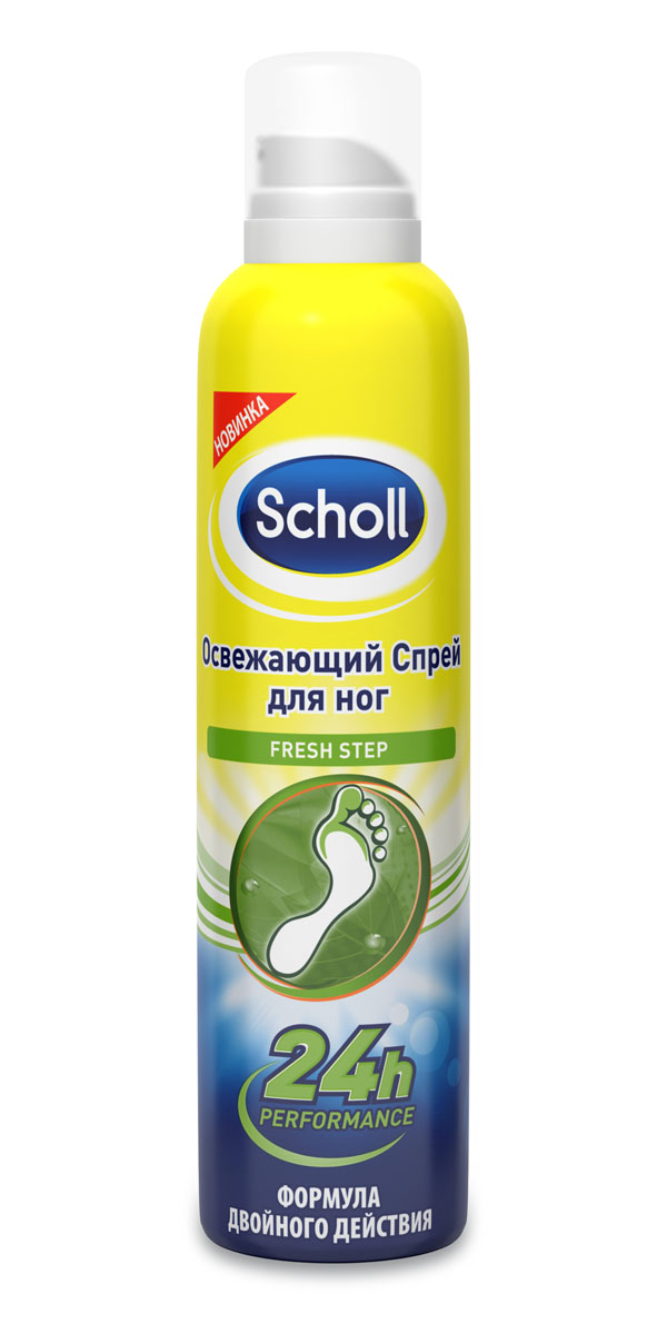 Scholl Освежающий спрей для ног Fresh Step, 150 мл5052197013634 Scholl Освежающий спрей для ног Fresh Step, 150 мл5052197013634Освежающий спрей Scholl Fresh Step для ног устраняет неприятный запах и освежает кожу ног. Уничтожает 99,9% бактерий. Содержит алоэ вера и витамин B5. Охлаждающие компоненты технологии Hydro-alcoholic Gel дарят чувство прохлады и свежести. Лабораторно протестированная формула. Применение : распылите на кожу ног. Характеристики: Объем: 100 мл. Производитель: Великобритания. Товар сертифицирован.