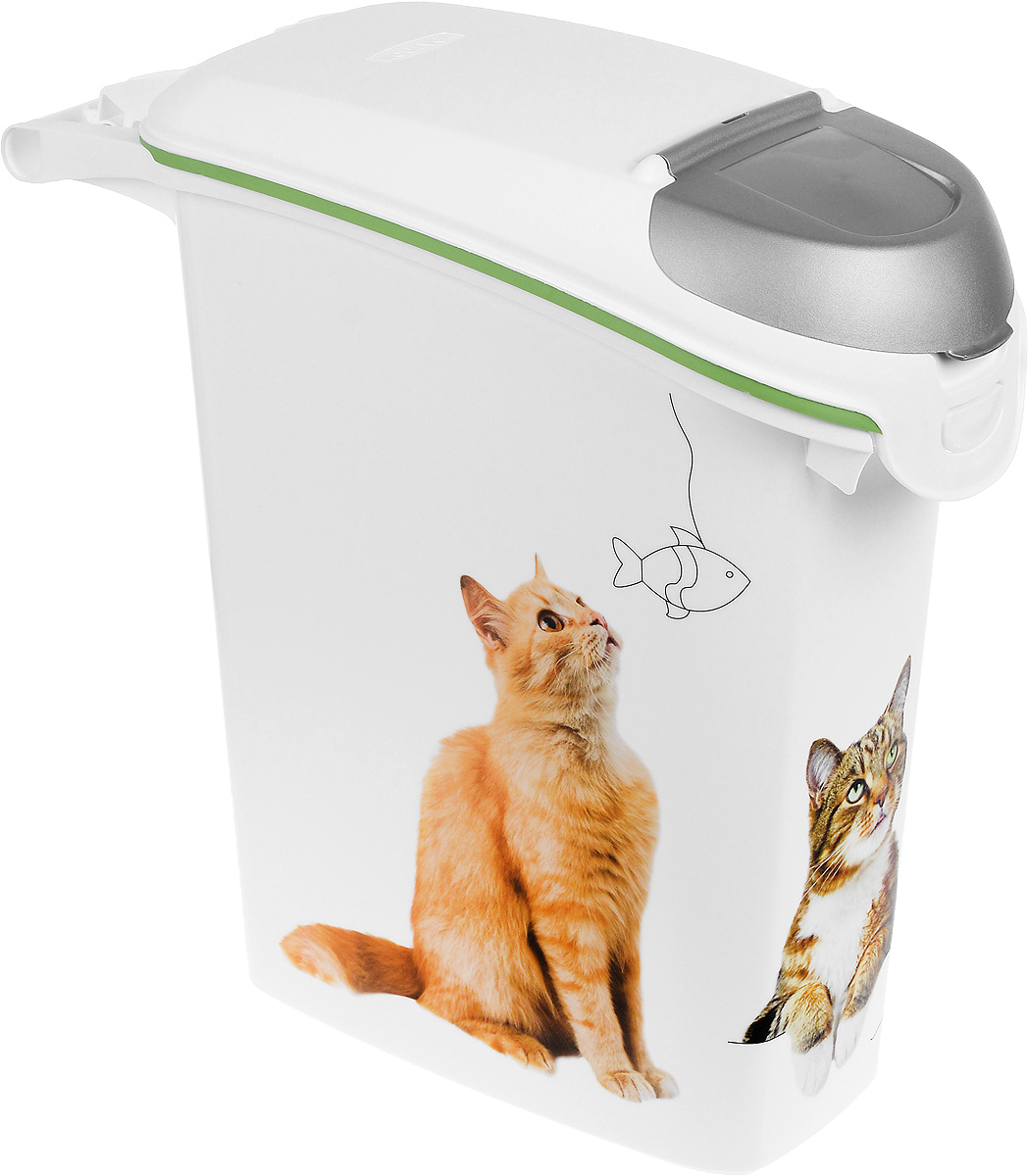 Контейнер для хранения сухого корма Curver Petlife. Кошачьи цап-царапки, 23 л20233/197928_рыжий кот Контейнер для хранения сухого корма Curver Petlife. Кошачьи цап-царапки, 23 л20233/197928_рыжий котКонтейнер Curver Petlife. Кошачьи цап-царапки, изготовленный из высококачественного пластика, предназначен для хранения сухого корма. Он оснащен плотно закрывающейся крышкой, что позволяет предотвратить проникновение не только влаги, но паразитов и грызунов. Изделие декорировано ярким изображением кошек. В таком контейнере корм останется всегда свежим. Объем: 23 л. Вес корма: 10 кг. Размер контейнера: 50 х 21 х 50 см.