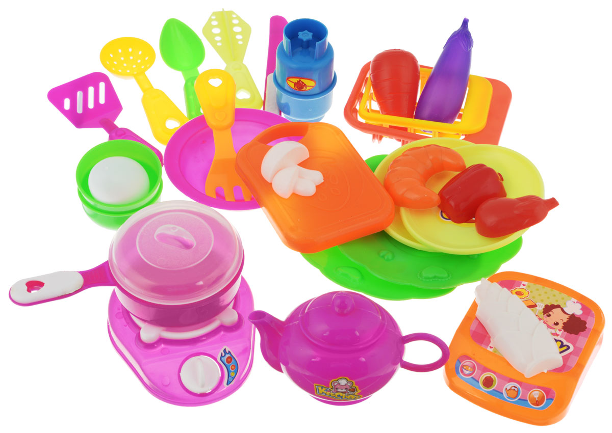 Plastic Toy Игровой набор Cutlery SetJ011-H38043 Plastic Toy Игровой набор Cutlery SetJ011-H38043Игровой набор Plastic Toy Cutlery Set, состоящий из посуды и продуктов, понравится маленьким хозяюшкам, ведь с такой посудой можно пригласить на чаепитие все свои игрушки. Посуда яркая и разноцветная, поэтому ее смело можно поставить на праздничный стол, чтобы отметить день рождения любимой куклы, играя в дочки - матери. Игрушечная посуда изготовлена из качественных и нетоксичных материалов. С этим набором ваша малышка будет часами занята игрой, придумывая различные истории.