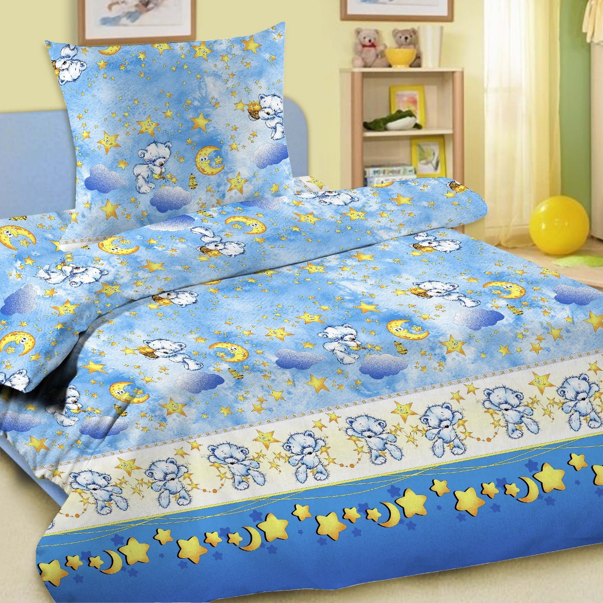 Letto Комплект белья для новорожденных Ясли простыня на резинке цвет голубой BGR-18BGR-18 Letto Комплект белья для новорожденных Ясли простыня на резинке цвет голубой BGR-18BGR-18Комплект постельного белья в кроватку с простыней на резинке в хлопковом исполнении и с хорошими устойчивыми красителями - по очень доступной цене! Эта модель произведена из традиционной российский бязи, плотного плетения. Такое белье прослужит долго и выдержит много стирок. Рекомендуется перед первым использованием постирать, но не пересушивать. Размер: пододеяльник 145*110,простыня 60*120 высота 20 см, резинка целиком по периметру. нав-ка 40*60. Рисунок на наволочке может отличаться от представленного на фото. Подлежит машинной стирке при температуре 30 гр., строго на деликатном режиме.