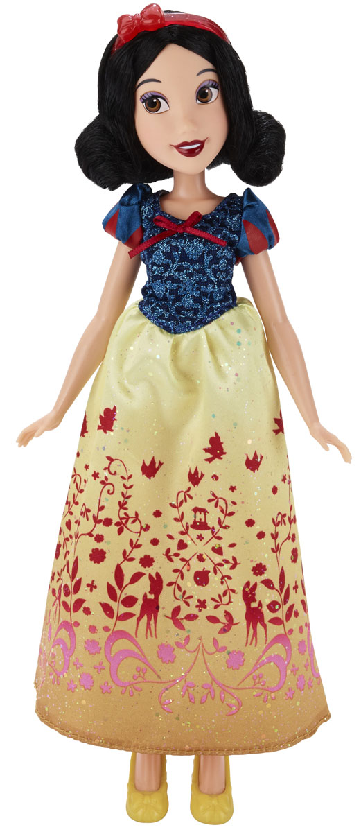 Disney Princess Кукла Принцесса Белоснежка B5289B5289ES2_Solid Disney Princess Кукла Принцесса Белоснежка B5289B5289ES2_SolidКукла Disney Princess Принцесса Белоснежка поможет вашей малышке окунуться в удивительный сказочный мир. Очаровательная кукла выполнена в виде диснеевской принцессы - Белоснежки. У нее черные волосы, большие глаза и сияющая улыбка. Одета Белоснежка в длинное текстильное платье с синим верхом, покрытым блестками, и желтой пышной юбкой, на ногах у нее желтый туфельки, а на голове - прекрасная диадема. Ваша малышка с удовольствием будет играть с этой куколкой, проигрывая сюжеты из мультфильма или придумывая различные истории. Игры с куклой способствуют эмоциональному развитию ребенка, а также помогают формировать воображение и художественный вкус. Малышка проведет множество счастливых часов, играя с очаровательной принцессой. Великолепное качество исполнения делают эту игрушку чудесным подарком к любому празднику.
