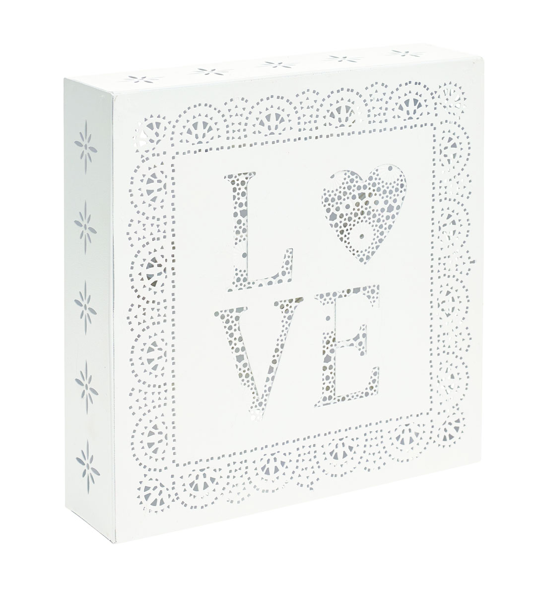Декоративное настенное украшение Gardman Love, с LED подсветкой, 19,6 х 5,3 х 19,6 см17272 Декоративное настенное украшение Gardman Love, с LED подсветкой, 19,6 х 5,3 х 19,6 см17272Декоративное настенное украшение Gardman Love изготовлено из металла. Для удобства размещения изделие оснащено отверстиями для подвешивания. LED подсветка придаст неповторимый дизайн вашему интерьеру. Работает от 2 батареек типа AA (входят в комплект). Имеет встроенный таймер, с возможностью программирования на 6 и 18 часов.
