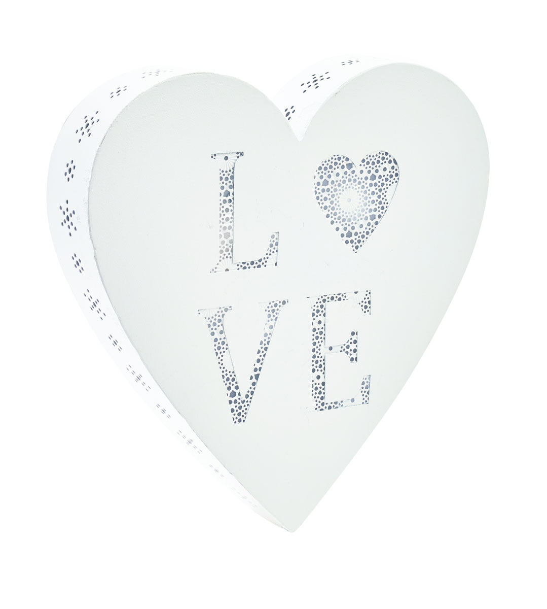 Декоративное настенное украшение Gardman Love Heart, с LED подсветкой, 25,5 x 5 х 25,5 см17273 Декоративное настенное украшение Gardman Love Heart, с LED подсветкой, 25,5 x 5 х 25,5 см17273Декоративное настенное украшение Gardman Love Heart изготовлено из металла. Для удобства размещения изделие оснащено отверстиями для подвешивания. LED подсветка придаст неповторимый дизайн вашему интерьеру. Работает от 2 батареек типа AA (входят в комплект). Имеет встроенный таймер, с возможностью программирования на 6 и 18 часов.
