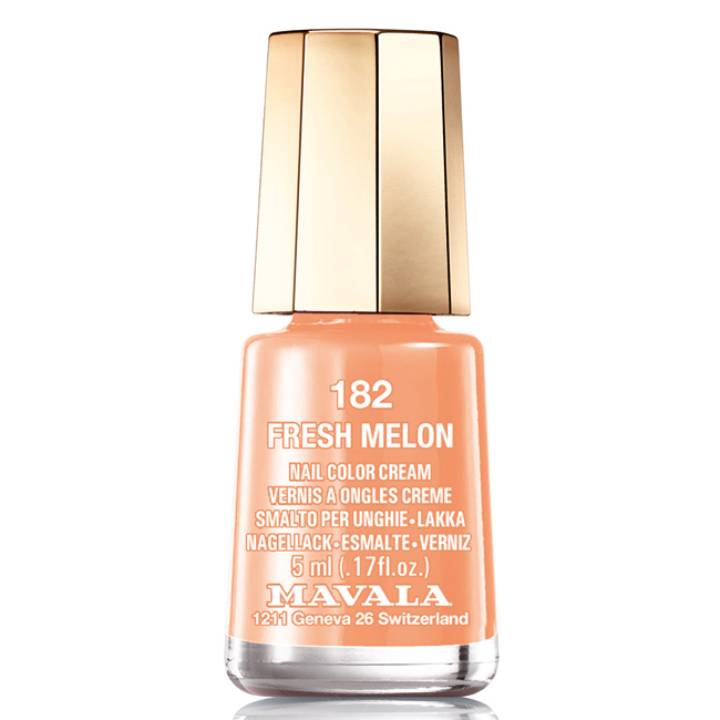 Mavala Лак для ногтей Свежая дыня/Fresh melon , Тон 182, 5 мл08-1197 Mavala Лак для ногтей Свежая дыня/Fresh melon , Тон 182, 5 мл08-1197Лаки для ногтей Mavala представлены классическими и ультрамодными оттенками. Они пропускают воздух даже через 3-4 слоя, давая возможность ногтям дышать. Специально разработанный состав лаков позволяет им оставаться свежими и насыщенными долгое время. Лаки не содержат толуол, формальдегид, камфору, дибутил фталат, канифоль и добавленный никель.
