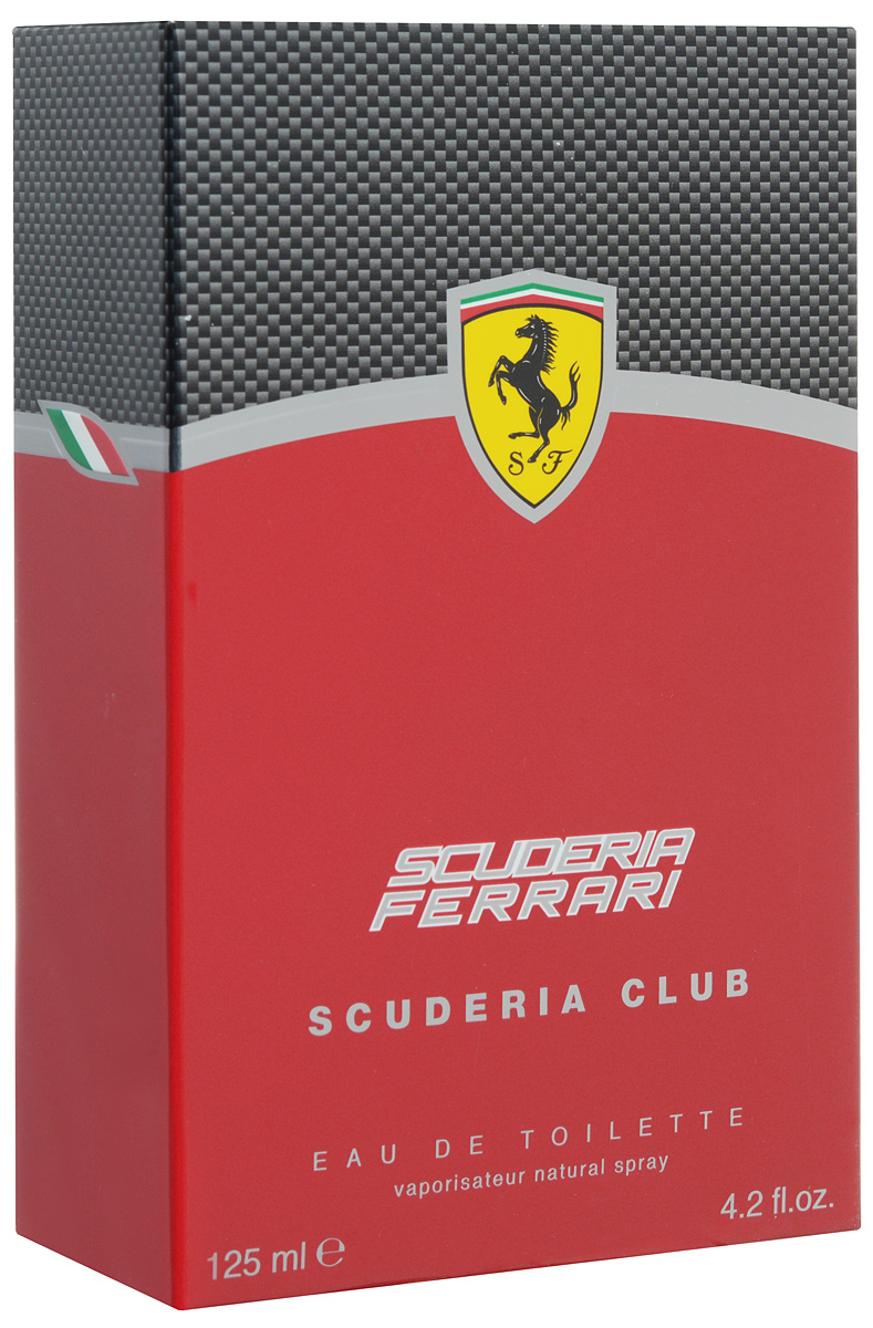 Ferrari Туалетная вода SCUDERIA CLUB мужская, 125 мл67000116 Ferrari Туалетная вода SCUDERIA CLUB мужская, 125 мл67000116Scuderia Ferrari Scuderia Club Ferrari - это аромат для мужчин, принадлежит к группе ароматов фужерные. Scuderia Ferrari Scuderia Club выпущен в 2013. Верхние ноты: Цитрусы, кардамон, Имбирь, Базилик и перчная мята; ноты сердца: Лаванда, Герань, Розмарин, Белая фрезия, Зеленый чай и мускатный орех; ноты базы: Ветивер, амброксан (ambroxan), Дерево Гуаяк и Тонка бобы.
