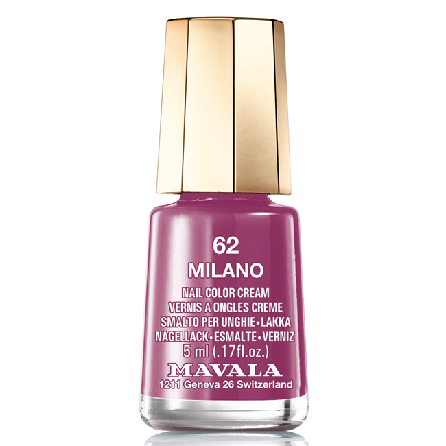 Mavala Лак для ногтей Милан/Milano , Тон 062, 5 мл08-498 Mavala Лак для ногтей Милан/Milano , Тон 062, 5 мл08-498Лаки для ногтей Mavala представлены классическими и ультрамодными оттенками. Они пропускают воздух даже через 3-4 слоя, давая возможность ногтям дышать. Специально разработанный состав лаков позволяет им оставаться свежими и насыщенными долгое время. Лаки не содержат толуол, формальдегид, камфору, дибутил фталат, канифоль и добавленный никель.