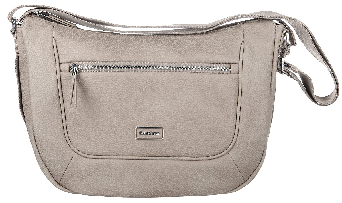 Сумка женская Samsonite, цвет: бежевый. 55D-7200455D-72004 Сумка женская Samsonite, цвет: бежевый. 55D-7200455D-72004Стильная женская сумка Samsonite выполнена из искусственной кожи (полиуретана) с зернистой фактурой, оформлена металлической фурнитурой с символикой бренда. Изделие содержит одно отделение, которое закрывается на застежку-молнию. Внутри сумки расположены два накладных кармашка для мелочей и врезной карман на застежке-молнии. На лицевой стороне сумки расположен врезной карман на застежке-молнии. Задняя сторона сумки дополнена потайным карманом на застежке-молнии. Изделие оснащено практичным плечевым ремнем регулируемой длины. Практичный аксессуар позволит вам завершить образ и быть неотразимой.