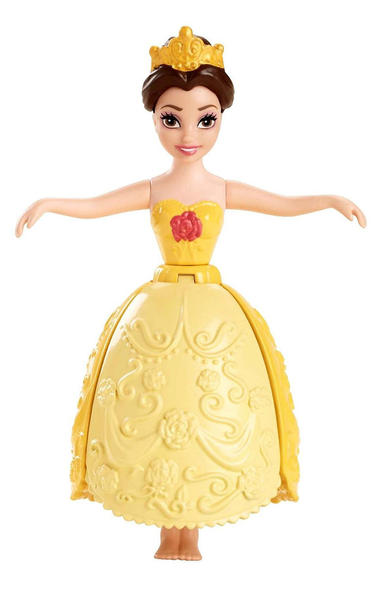 Disney Princess Мини-кукла Бэлль Принцесса ЛепестковBDJ58_BDJ60 Disney Princess Мини-кукла Бэлль Принцесса ЛепестковBDJ58_BDJ60Кукла Disney Princess Белль поможет вашей малышке окунуться в сказочный мир! Куколка с удовольствием будет купаться вместе с вашей малышкой. Белль одета в оригинальное желтое пластиковое платье. На поверхности воды, платье Белль раскроется и поднимется, словно цветок, и игрушка будет самостоятельно держаться на водной глади. Под лепестками, на куколке можно увидеть обтягивающую нижнюю юбку с рельефным узором. Фигурку можно кружить, держа за ручки и представляя, будто она танцует на вечеринке своих друзей из подводного царства. Ручки и голова куколки подвижны. Ваша малышка с удовольствием будет играть с этой куколкой, проигрывая сюжеты из любимого мультфильма или придумывая различные истории.