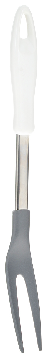 Вилка нейлоновая Tescoma Presto, длина 33 см420480Вилка Tescoma Presto изготовлена из жароупорного нейлона, который выдерживает температуру до 210°С. Ручка изготовлена из нержавеющей стали и прочного пластика. Вилка пригодна для всех видов посуды, замечательна для посуды с антипригарным покрытием. Отверстие на ручке позволит подвесить вилку в любом удобном для вас месте. Можно мыть в посудомоечной машине. Длина вилки: 33 см. Размер рабочей поверхности: 14 х 3 см.