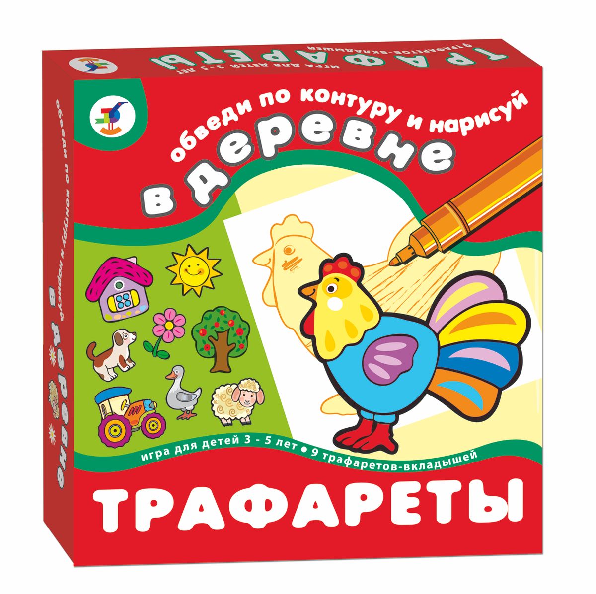 Дрофа-Медиа Пазл для малышей В деревне2202 Дрофа-Медиа Пазл для малышей В деревне2202Игры прекрасно подходят для первого знакомства детей с трафаретами и шаблонами. Они помогут в формировании графических навыков, развитии зрительного восприятия, наглядно-образного мышления, памяти, внимания, речи, творческого воображения, фантазии, мелкой моторики и координации движений рук, познакомят с формой предметов. В комплекте девять трафаретов, состоящих из двух деталей — фигурки и рамки. Размер каждого трафарета (11х11,5 см) позволяет удобно держать его одной рукой и обводить другой. С их помощью малыш научится создавать простые рисунки, заштриховывать, дорисовывать и раскрашивать получившиеся картинки. Обводя контур фигурки, ребёнок запоминает его, тренируется правильно держать карандаш. Игры-трафареты — замечательная возможность для ребёнка интересно и продуктивно провести свободное время.