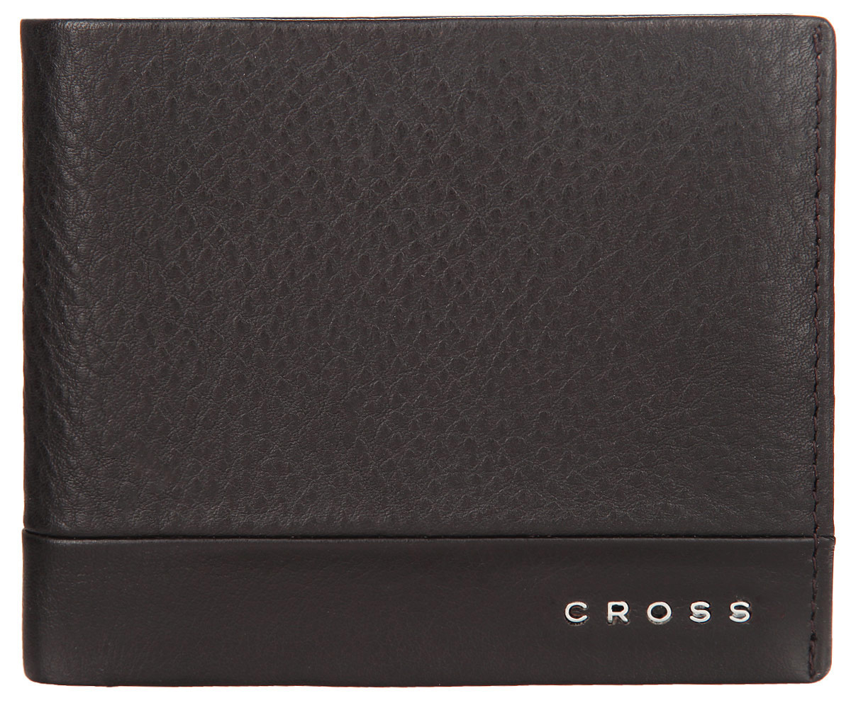 Кошелек мужской Cross, цвет: темно-коричневый. AC028072-2AC028072-2 Кошелек мужской Cross, цвет: темно-коричневый. AC028072-2AC028072-2Стильный мужской кошелек Cross изготовлен из натуральной кожи с зернистой фактурой и оформлен металлической фурнитурой с символикой бренда. Изделие раскладывается пополам. Внутри расположены два прорезных потайных кармана, два отделения для купюр, четыре кармашка для кредитных карт и отделение для монет, закрывающееся клапаном на кнопку. Практичный кошелек непременно подойдет к вашему образу, а также порадует простотой, стилем и функциональностью.
