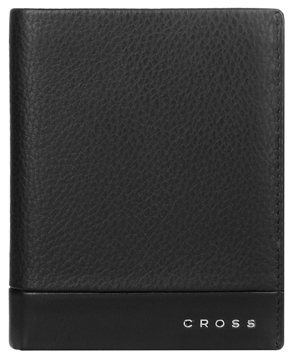 Кошелек мужской Cross, цвет: черный. AC028008-1AC028008-1 Кошелек мужской Cross, цвет: черный. AC028008-1AC028008-1Стильный мужской кошелек Cross изготовлен из натуральной кожи с зернистой фактурой и оформлен металлической фурнитурой с символикой бренда. Изделие раскладывается пополам. Внутри расположены три прорезных потайных кармана, два отделения для купюр, четыре кармана для кредитных карт и отделение для монет, закрывающееся клапаном на кнопку. Практичный кошелек непременно подойдет к вашему образу, а также порадует простотой, стилем и функциональностью.