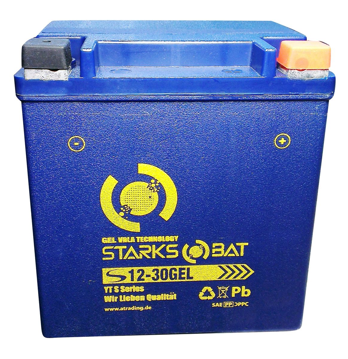 Батарея аккумуляторная для мотоциклов Starksbat. YT S 12-30 GEL (YB30L-B)YT S 12-30 Батарея аккумуляторная для мотоциклов Starksbat. YT S 12-30 GEL (YB30L-B)YT S 12-30YT S 12-30 GEL (YB30L-B, YTX30L-BS, BA30LSHDT) Аккумуляторы для мотоциклов STARKSBAT производятся немецким концерном Active Trading GmbH. Аккумуляторы STARKSBAT изготовлены по технологии AGM, обеспечивающей повышенный уровень безопасности батареи и удобство ее эксплуатации. Корпус АКБ STARKSBAT выполнен из особо ударопрочного и морозостойкого полипропилена. Аккумуляторы STARKSBAT длительное время успешно продаются в США и Канаде, где блестяще доказали свои высокие эксплуатационные свойства в самых экстремальных условиях бездорожья, высоких и низких температур. Аккумуляторные батареи STARKSBAT производятся под знаменитым Немецким контролем качества, что обеспечивает им высокие пусковые характеристики и восстановление емкости даже после глубокого разряда. YT S 12-30GEL Technology (YB30L-B, YTX30L-BS, BA30LSHDT) Параметры аккумулятора: Напряжение (В): 12 Емкость (А/Ч): 30 Размеры (мм): 166х130х175 Полярность: Обратная (- +) Ток холодной прокрутки: 400 Аh (EN) Корпус АКБ...