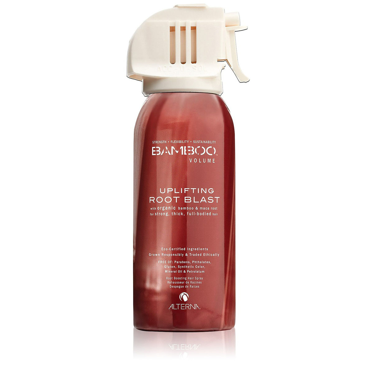 Alterna Невесомый спрей для экстремального объема Bamboo Volume Uplifting Root Blast - 177 мл45410 Alterna Невесомый спрей для экстремального объема Bamboo Volume Uplifting Root Blast - 177 мл45410Входящий в состав спрея экстракт бамбука моментально придает волосам силу; экстракт из клубней перуанской Маки — экологически чистый натуральный источник чистых белков, минералов, антиоксидантов и аминокислот — утолщает волосы, обеспечивает невероятную плотность и эластичность, эффективное насыщение питательными веществами и реминерализация создают невесомый динамичный объем. Инновационный суперсухой спрей Alterna Bamboo Volume Uplifting Root Blast для создания и фиксации прикорневого объема не склеивает, не утяжеляет волосы, гарантирует длительный и максимальный прикорневой объем. Результат: Средство используется на сухих волосах и насыщает их невероятным объёмом, придает им полноту и поднимает прямо у корней, придавая объём там, где это так необходимо. Обладает свежим и запоминающимся ароматом - нотки тропического дождя смешиваются с запахом юной листвы бамбука, группу дополняет волнующий ореол белого мускуса.