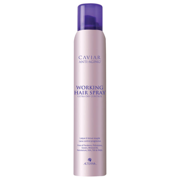 Alterna Лак подвижной фиксации Caviar Anti-Aging Working Hair Spray 211 г60454 Alterna Лак подвижной фиксации Caviar Anti-Aging Working Hair Spray 211 г60454Ультра сухой лак для волос с экстрактом черной икры Alterna Caviar Anti-Aging Working Hair Spray работает на клеточном уровне, увеличивая упругость и эластичность Ваших волос. Он восстанавливает оптимальный баланс увлажнения волос и делает их послушными. Аэрозольный ультра сухой лак помогает минимизировать видимые повреждения волос, произошедшие по причине воздействия солнечного излучения, окружающей среды, экологических и химических факторов. Результат: Ультра сухой лак для волос с экстрактом черной икры обладает влагостойкими свойствами, обеспечивает прогрессивный контроль над волосами и помогает создать нежную укладку для волос. Гарантирует волосам идеальную расчесываемость.