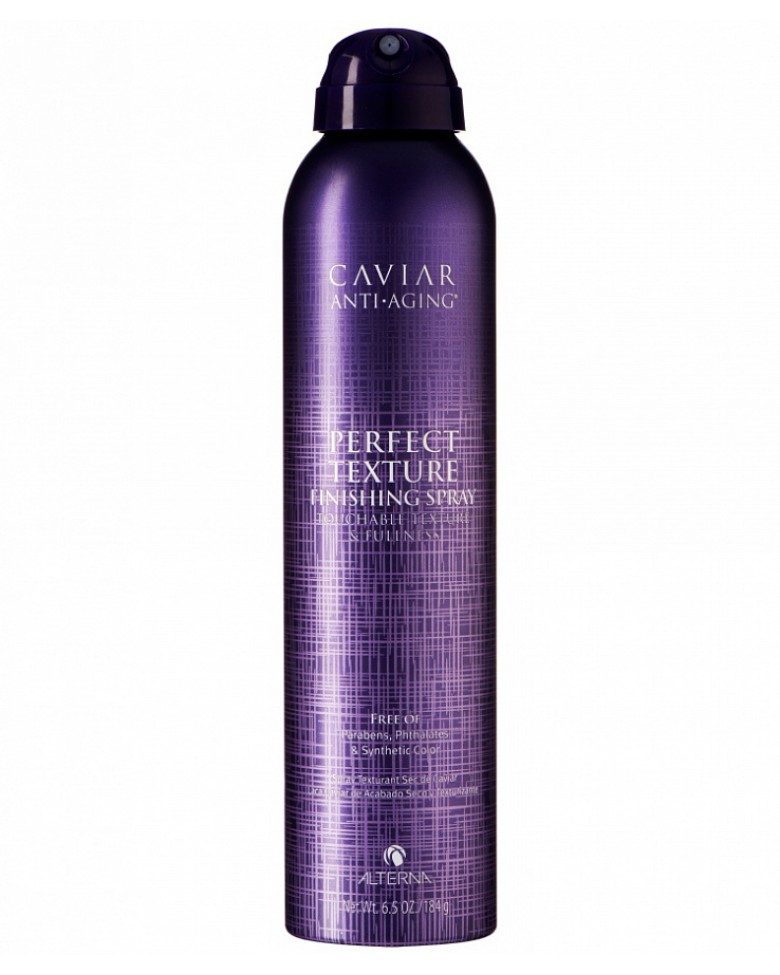 Alterna Спрей Идеальная текстура волос Caviar Anti-Aging Perfect Texture Finishing Spray - 220 мл67162 Alterna Спрей Идеальная текстура волос Caviar Anti-Aging Perfect Texture Finishing Spray - 220 мл67162Спрей Идеальная текстура волос - это сочетание сухого шампуня и лака для волос. Этот спрей создает объем, форму и текстуру, не оставляя белых следов, как сухой шампунь и не утяжеляя, как лак для волос. Его можно использовать на всех типах волос дома или после сушки феном, чтобы добавить объем и текстуру волосам. Преимущества: Дает ощущение легких, чистых, не склеенных волос Не оставляет белых следов и не утяжеляет Можно наносить как немного продукта, так и больше без утяжеления и ощущения липких волос Не спутывает волосы. Результат: умопомрачительная текстура, создает объем и плотность. Волосы приобретают трёхмерную текстуру, форму и остаются естественно подвижными.