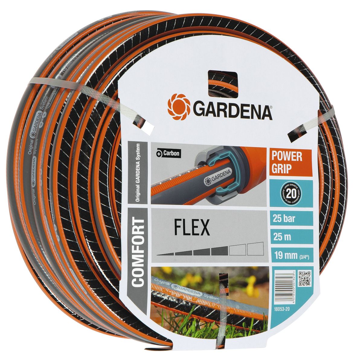 Шланг Flex 9x9 3/4 х 25 м Gardena18053-20.000.00 Шланг Flex 9x9 3/4 х 25 м Gardena18053-20.000.00С ребристым профилем Power Grip для идеального соединения с коннекторами Базовой системы полива. Устойчивость к высокому давлению и сохранение формы благодаря спиралевидному текстильному армированию, усиленному углеродом. Не перегибается, не спутывается.